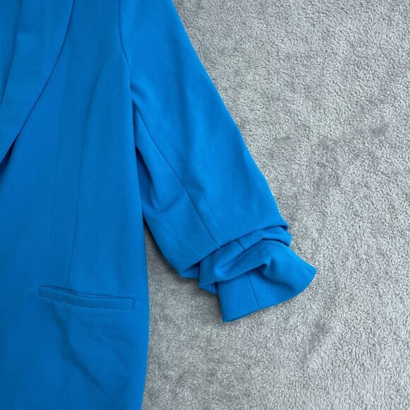 Dakota Blue Ladies' M Crepe Blazer Ruched Sleeves Open Front  L1178 - Picture 10 of 11